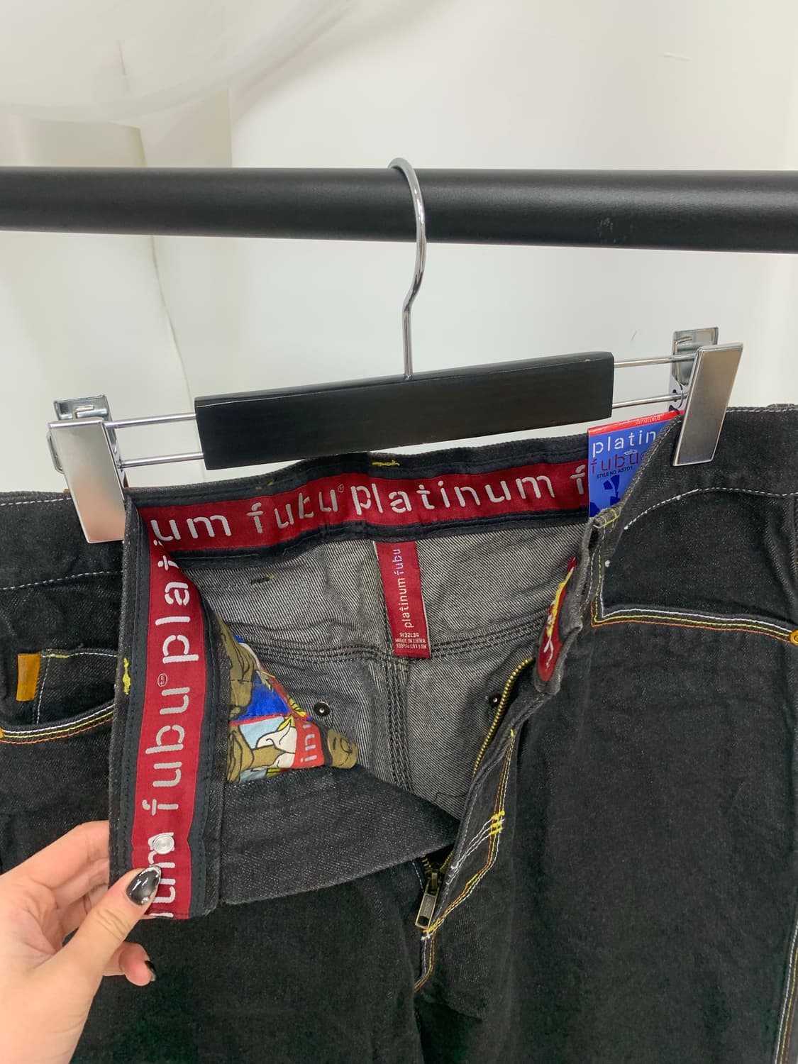 FUBU Platinum black denim baggy jeans 상품이미지5