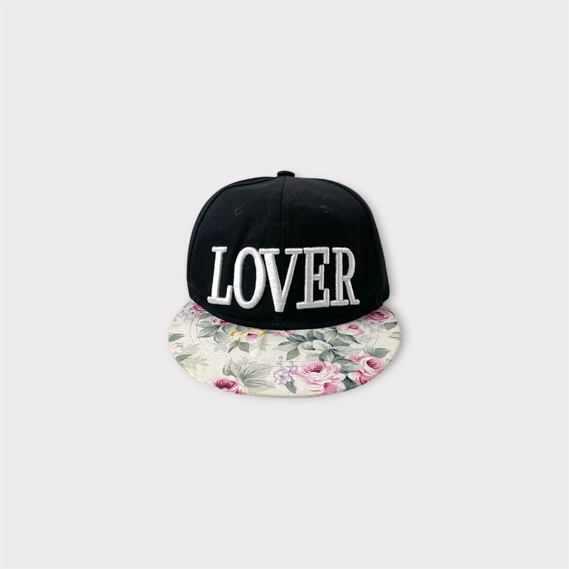LOVER 빅자수 플라워 챙 스냅백 (1827) 상품이미지1