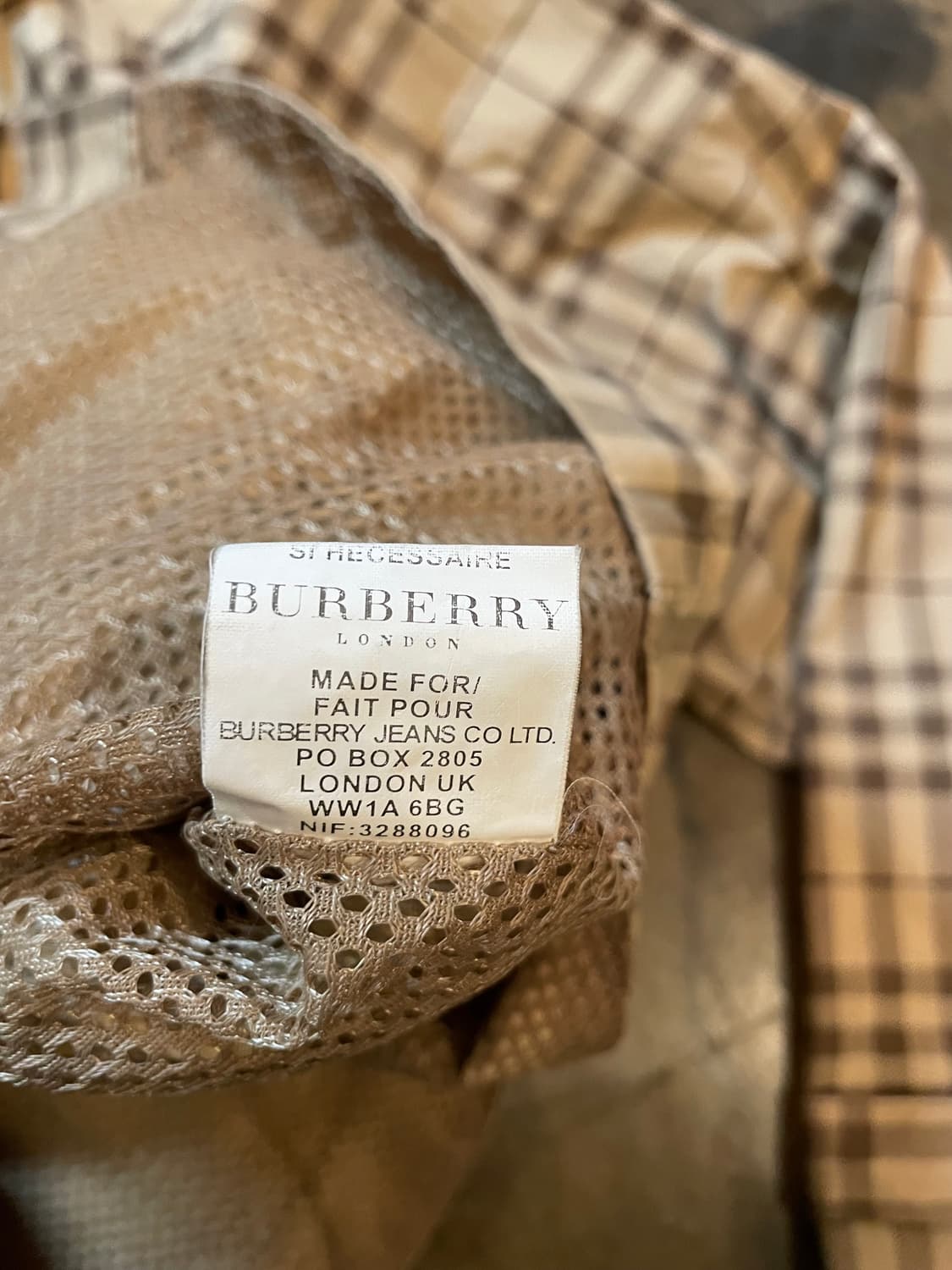 버버리 블루라벨 노바체크 후드 바람막이 자켓 양홍원 바람막이 상품이미지7