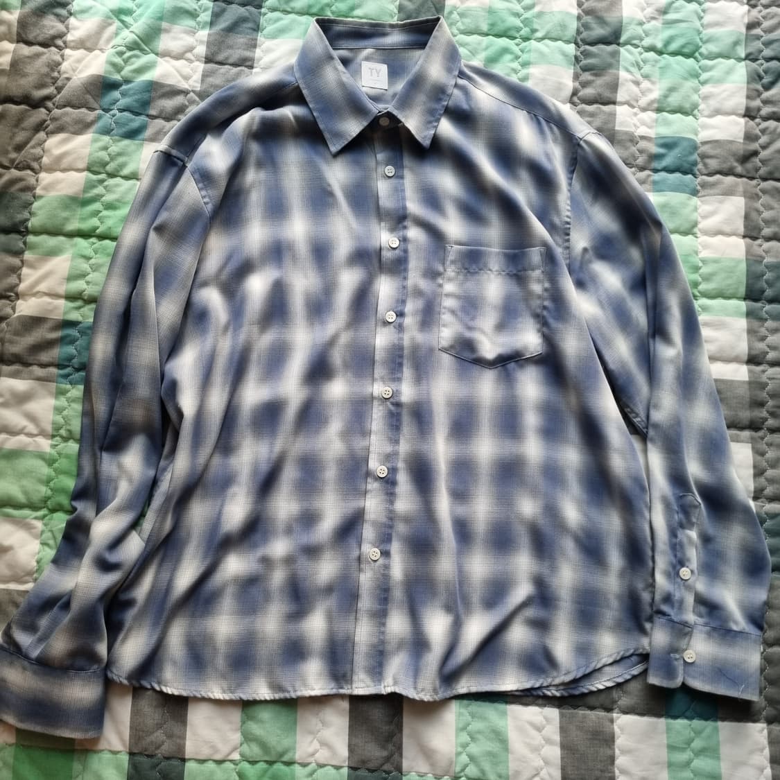 [M] 틀영 올데이 옴브레 체크 셔츠 상품이미지5