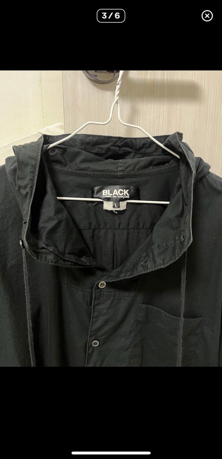 꼼데가르송 블랙 후드 셔츠 상품이미지3