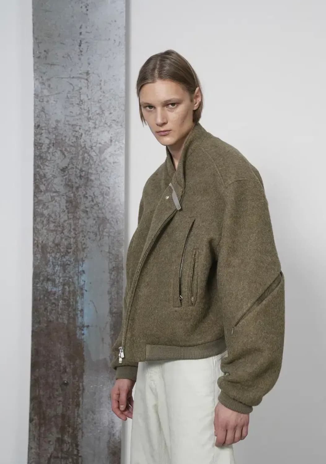 yiyae 오블리크 봄버 자켓 M 상품이미지6