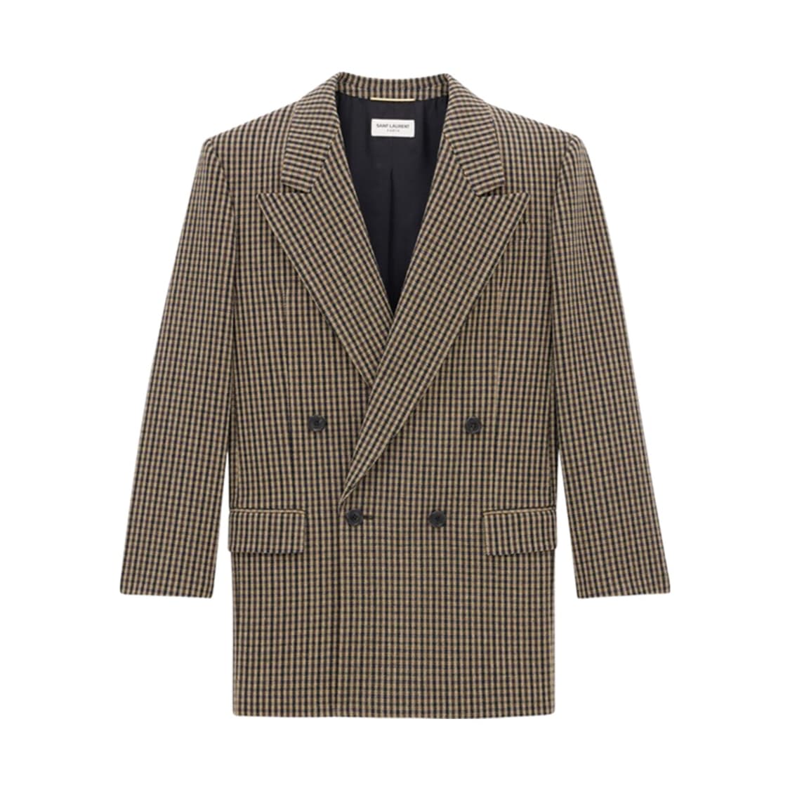 [블랙핑크 로제님 착용] 생로랑 24AW 비슈 체크 자켓 상품이미지1