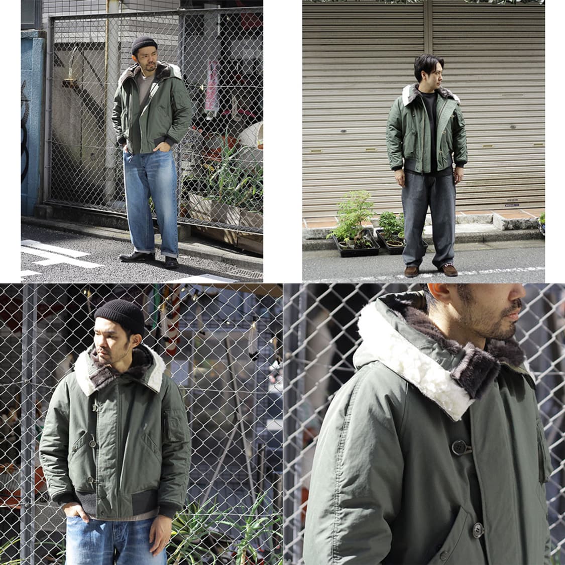 시오타 수빈 코튼 나일론 트윌 N-2B 자켓 5사이즈 그린 상품이미지3
