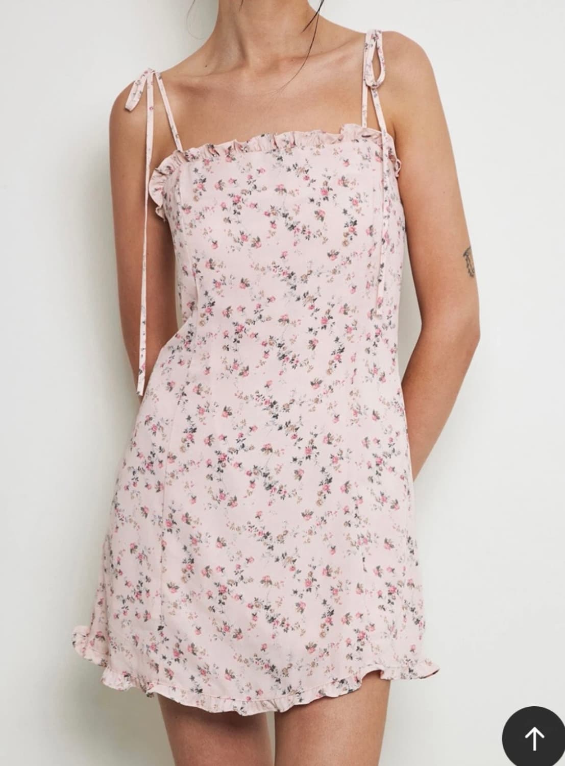 낫유어로즈 플로럴 미니원피스 새상품 [카리나 착용] 상품이미지3