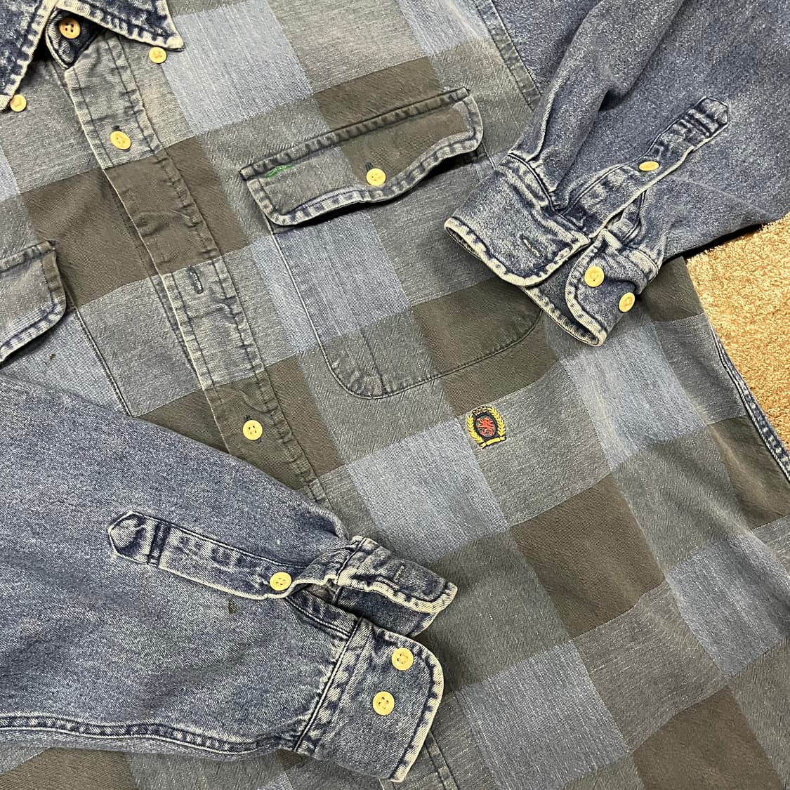 90s 타미힐피거 데님 셔츠 (100-105) 상품이미지4