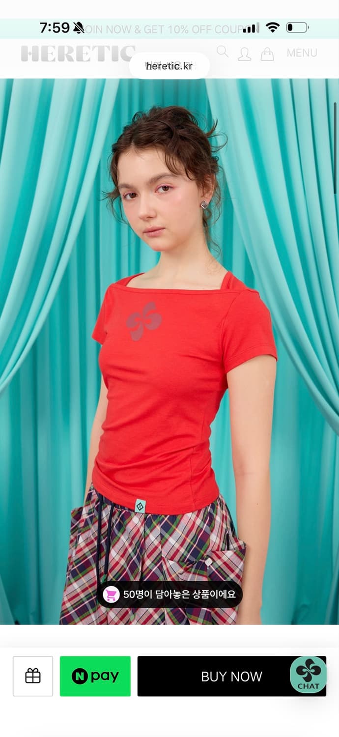 헤레틱 FRAME T-SHIRT red  상품이미지1
