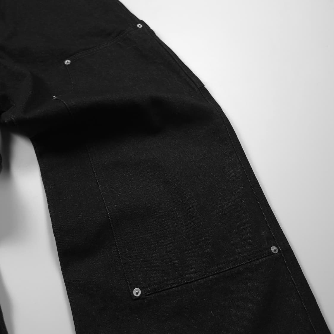 아메카지 빈티지 더블니 블랙 워크 팬츠 (L) 상품이미지3