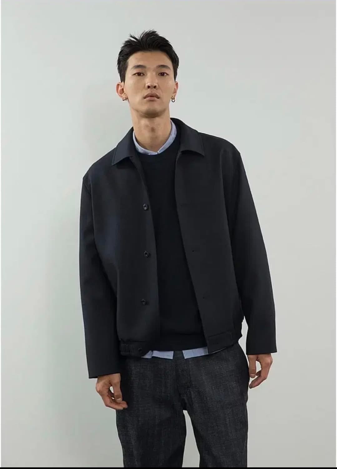[새상품급] 포터리 멜톤 울 블루종 자켓 블랙 3사이즈 판매 상품이미지1
