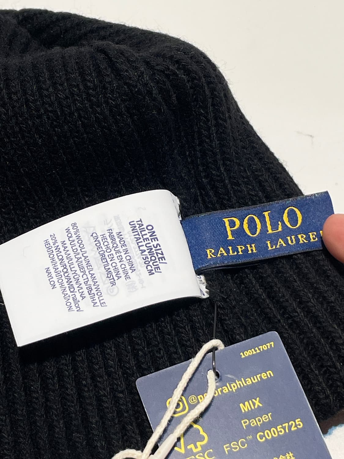 폴로 랄프로렌 베어 블랙 비니 미사용 새 상품 A1544 상품이미지7