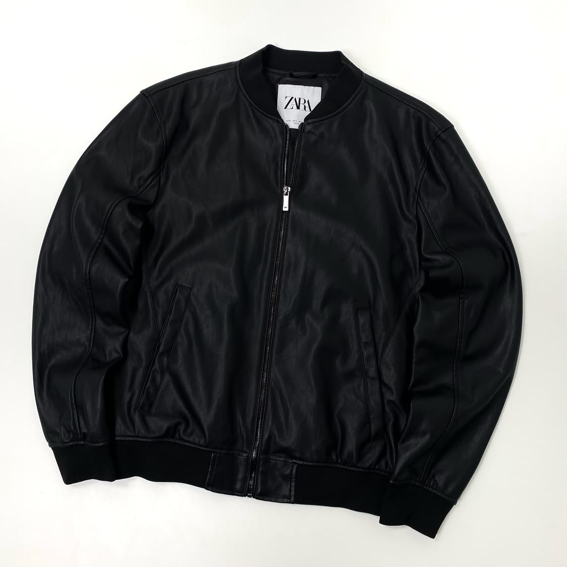 자라 인조가죽 블루종 상품이미지1