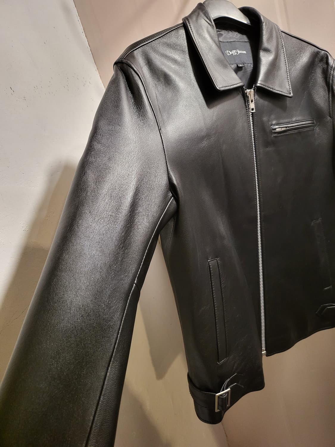 [L]도프제이슨 램스킨 가죽 자켓 블랙 상품이미지3
