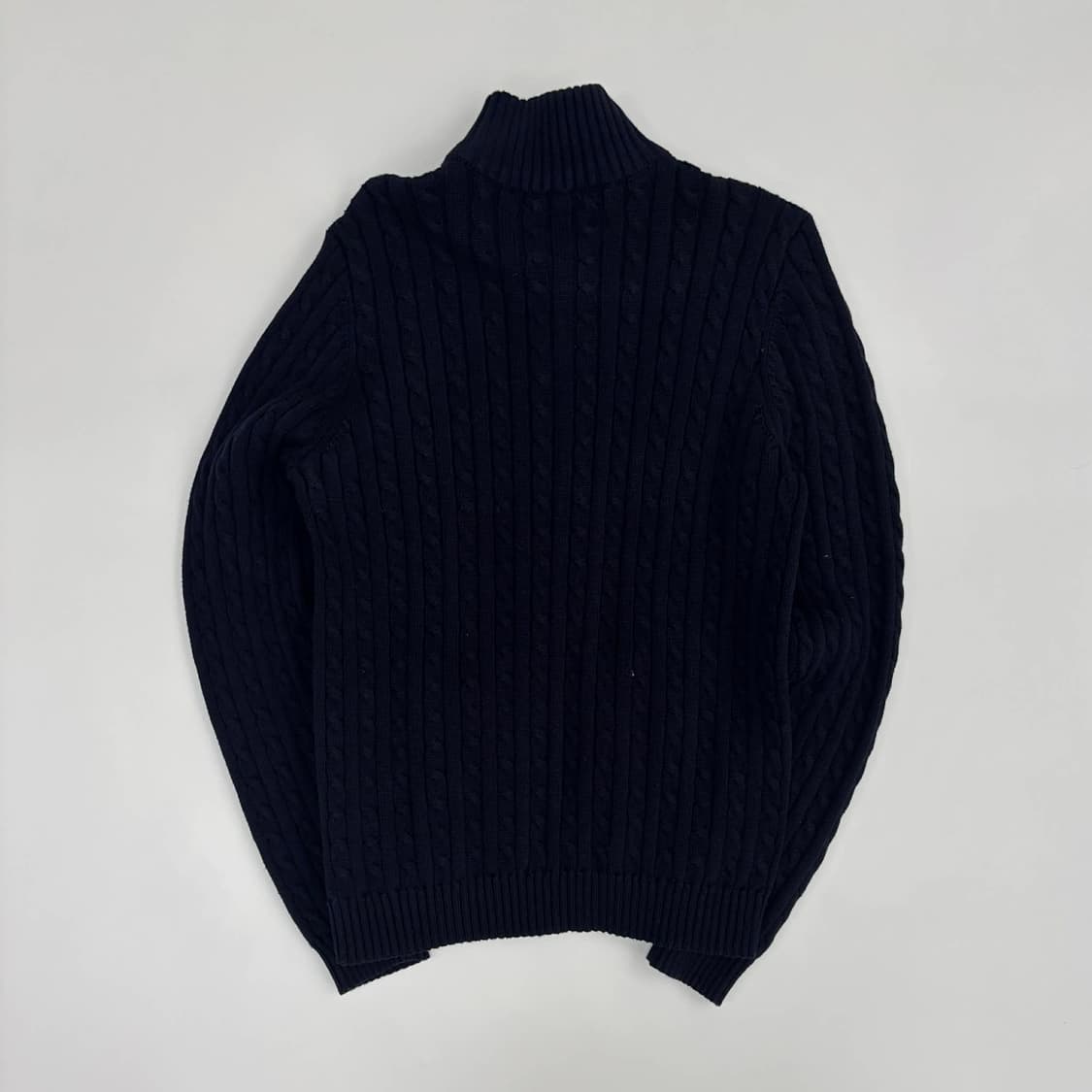 폴로 랄프로렌 네이비 RL 월계수 케이블 걸즈 니트 집업(L) 상품이미지3