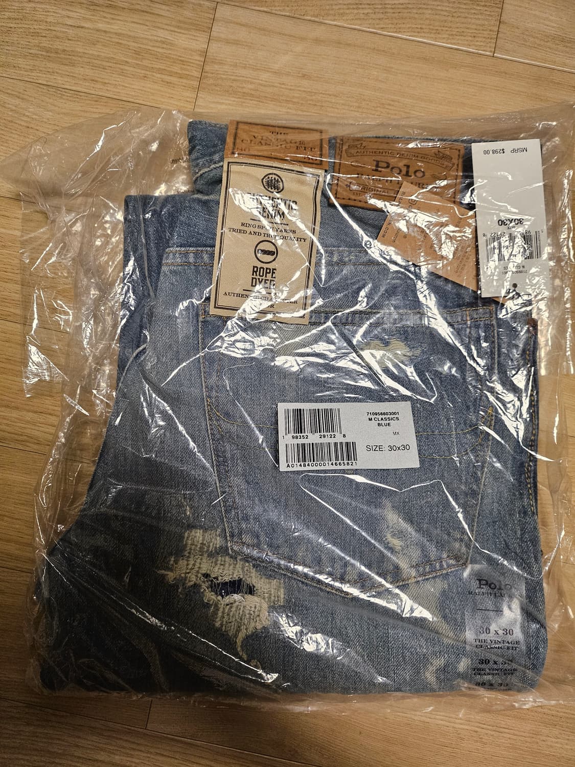 [30×30] 폴로 랄프로렌 패치워크 스트레이핏 데님 팬츠  상품이미지4