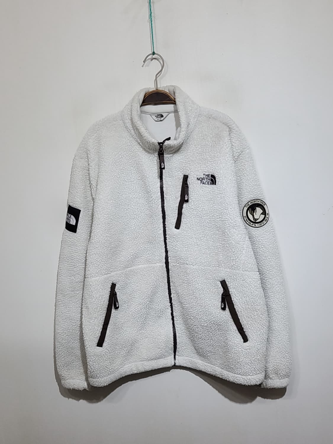 노스페이스 플리스 점퍼 화이트 뽀글이 빅사이즈 후리스 자켓  상품이미지1