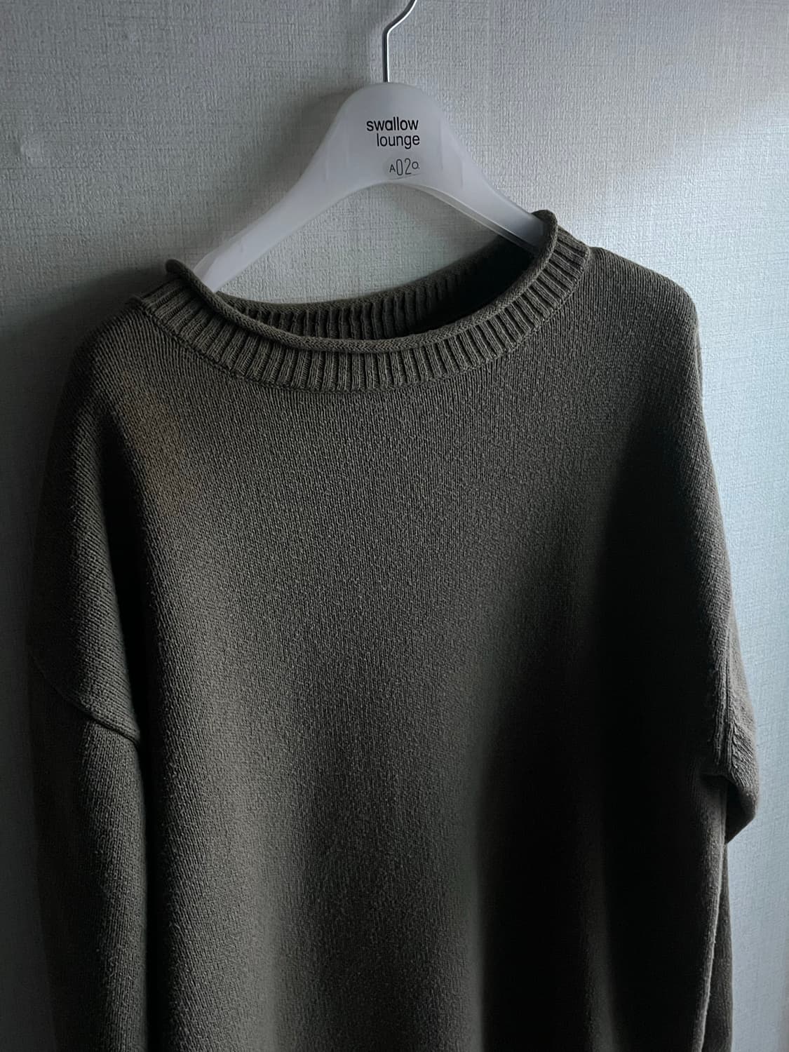 MHL 마가렛호웰 롤넥 코튼 니트 L (Olive) 상품이미지1