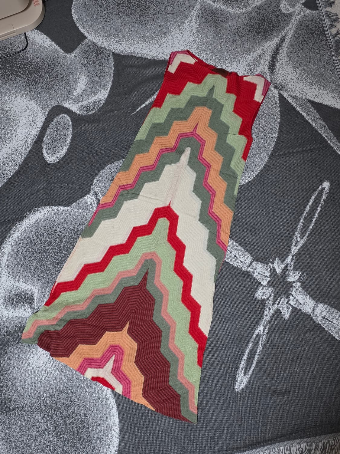 미쏘니 정품 패턴 니트 원피스 상품이미지1