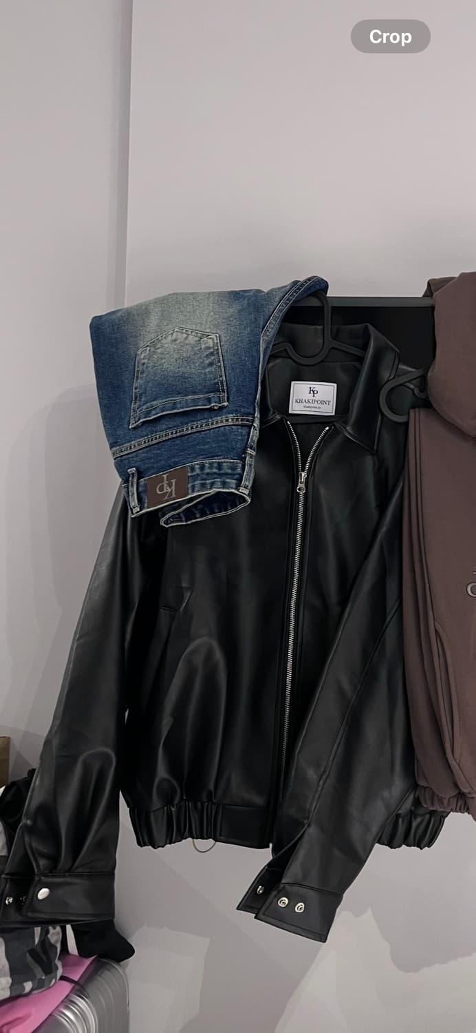 깜짝세일) 카키포인트 레더자켓+제작데님 증정 상품이미지1