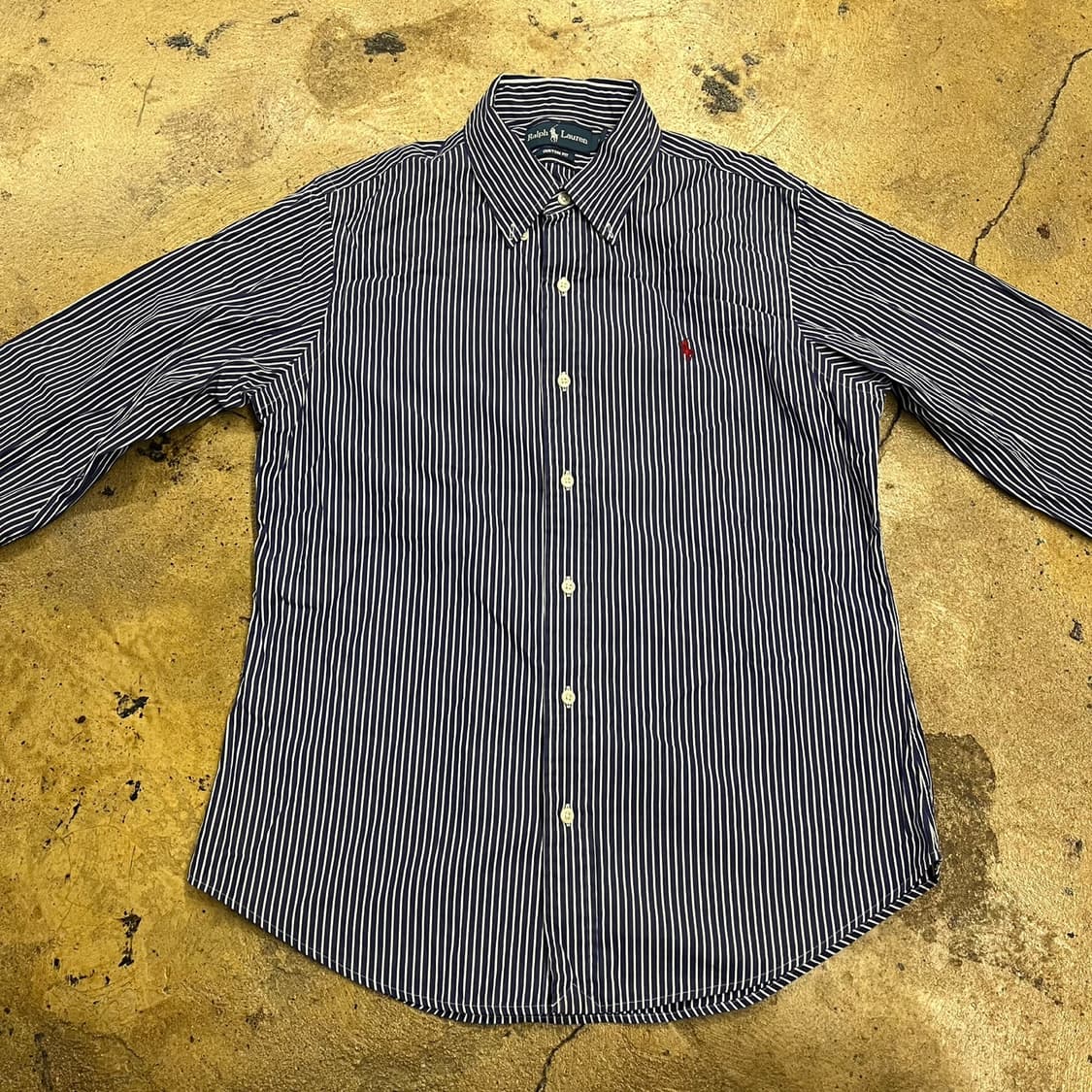 [정품/L] 폴로 랄프로렌 스트라이프 셔츠 남방 네이비 b8 상품이미지3