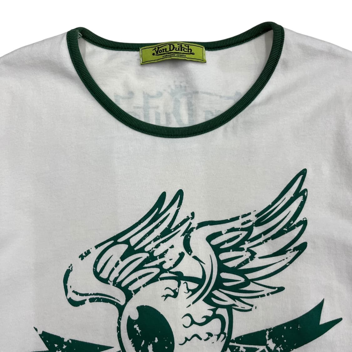 본더치 그린 프린팅 화이트 링거반팔 상품이미지5