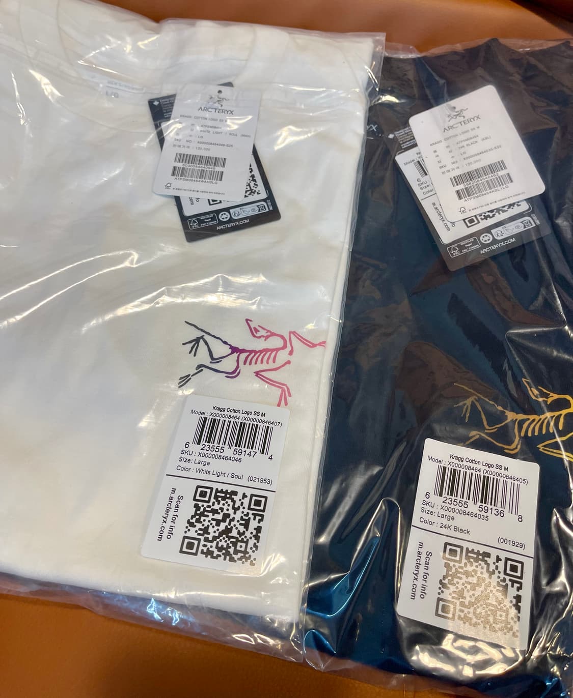 아크테릭스 빅로고 반팔티셔츠 블랙 L(새상품) 상품이미지2