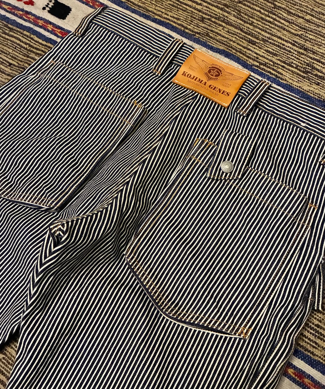 (31~32)코지마진즈 13oz 히코리 스트라이프 카고 데님팬츠 상품이미지1