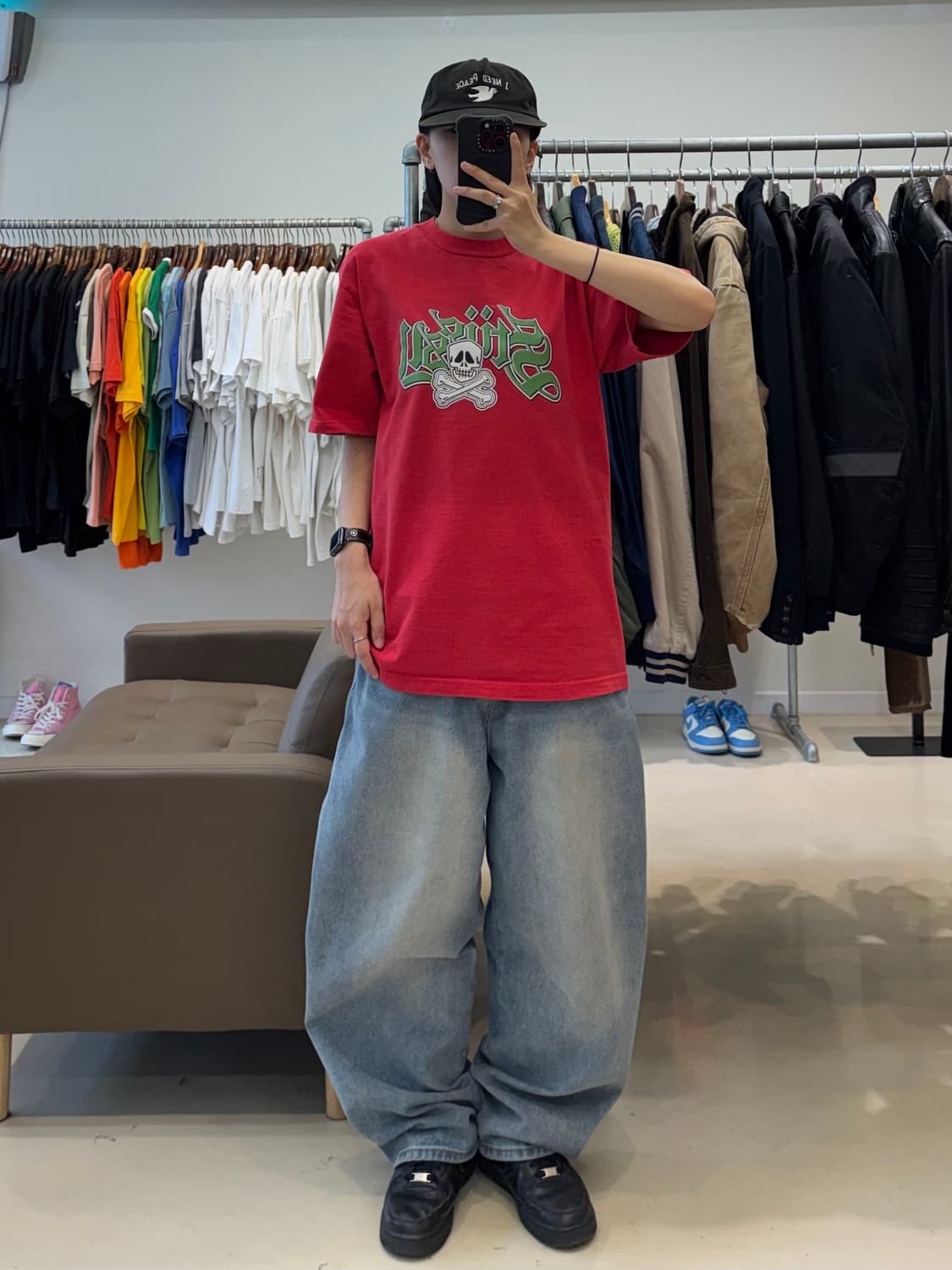 스투시 레드 스컬반팔 상품이미지4