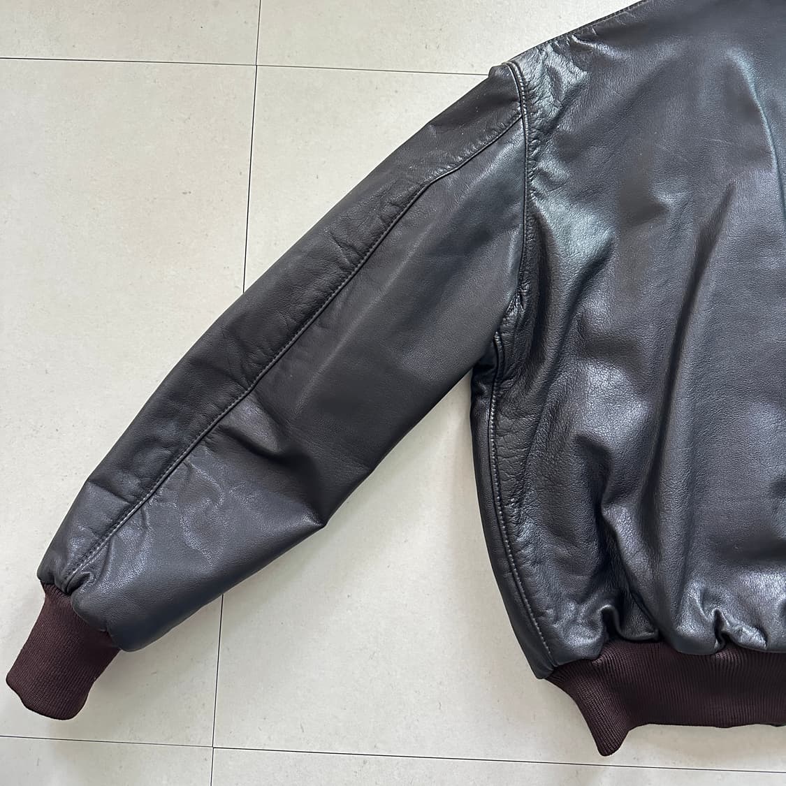 80s 엘엘빈 L.L.Bean 미국생산 A-2 고트스킨 가죽 자켓 42 상품이미지10