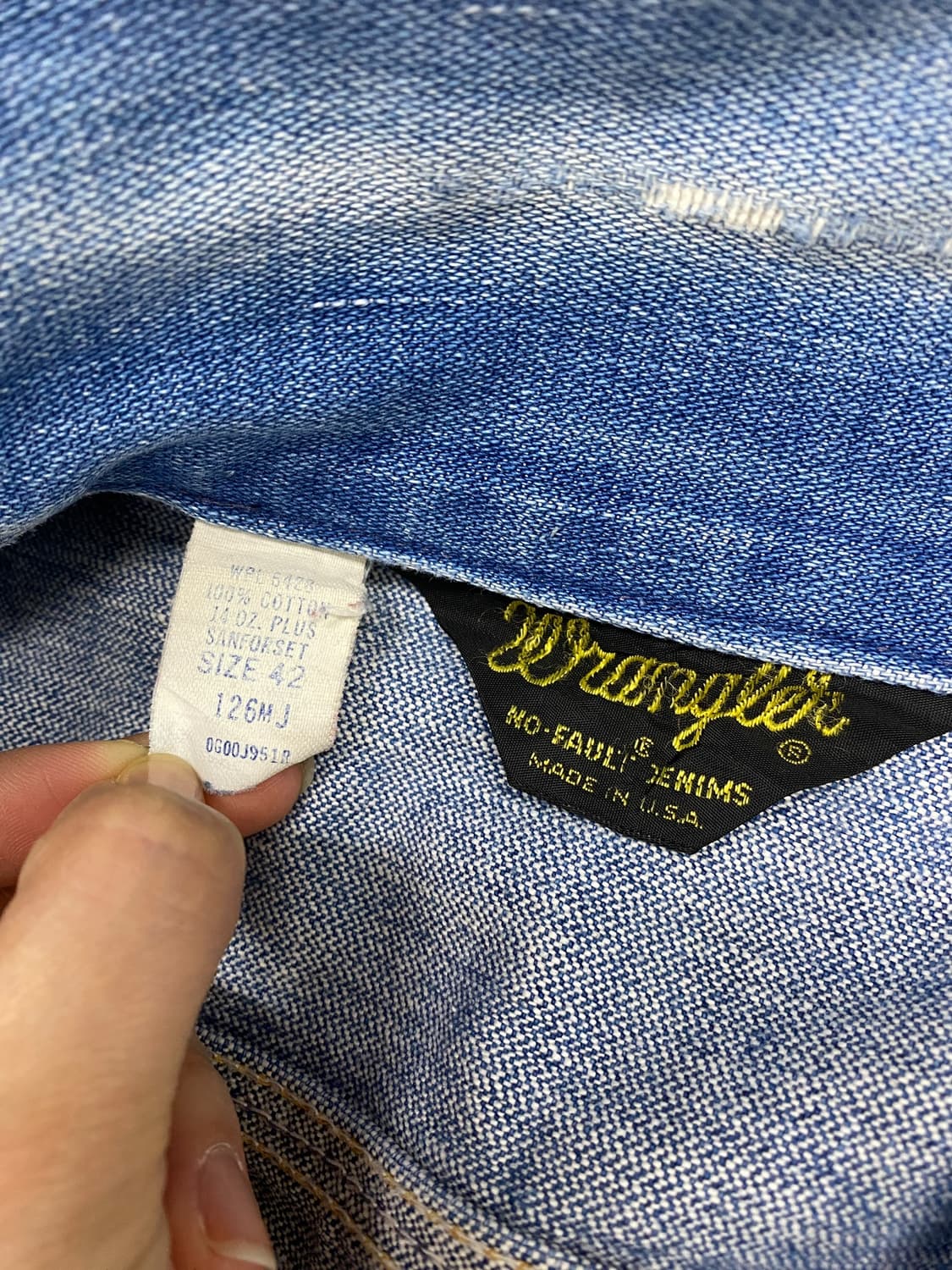 7-80's 랭글러 126MJ 데님 자켓 상품이미지6