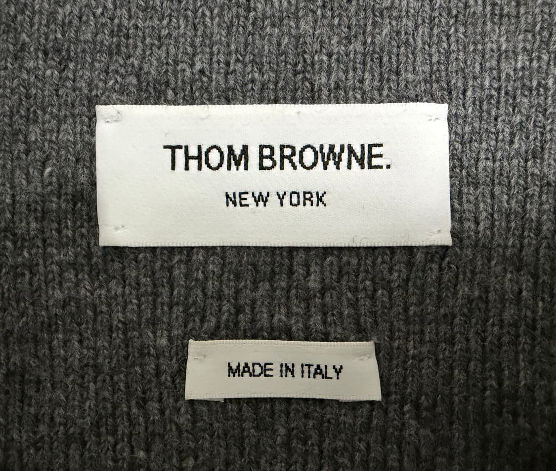 톰브라운 메리노울 사선 그레이 머플러 상품이미지5