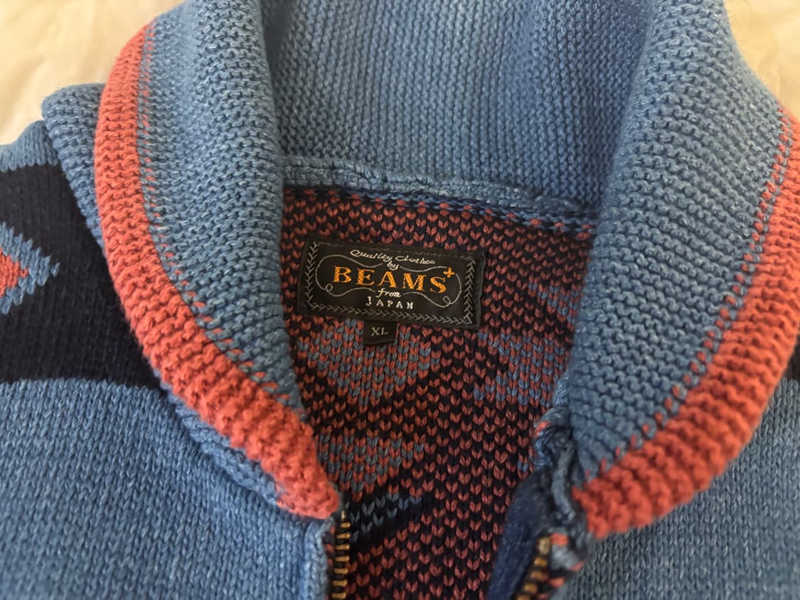 빔즈 플러스 인디언 자카드 가디건 XL 상품이미지5