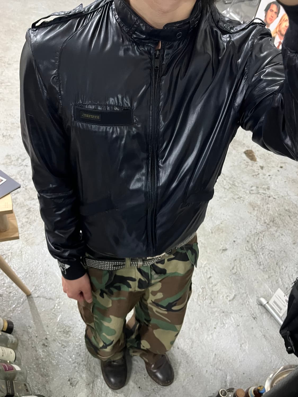 00s Hysteric Glamour nylon biker jacket 상품이미지4