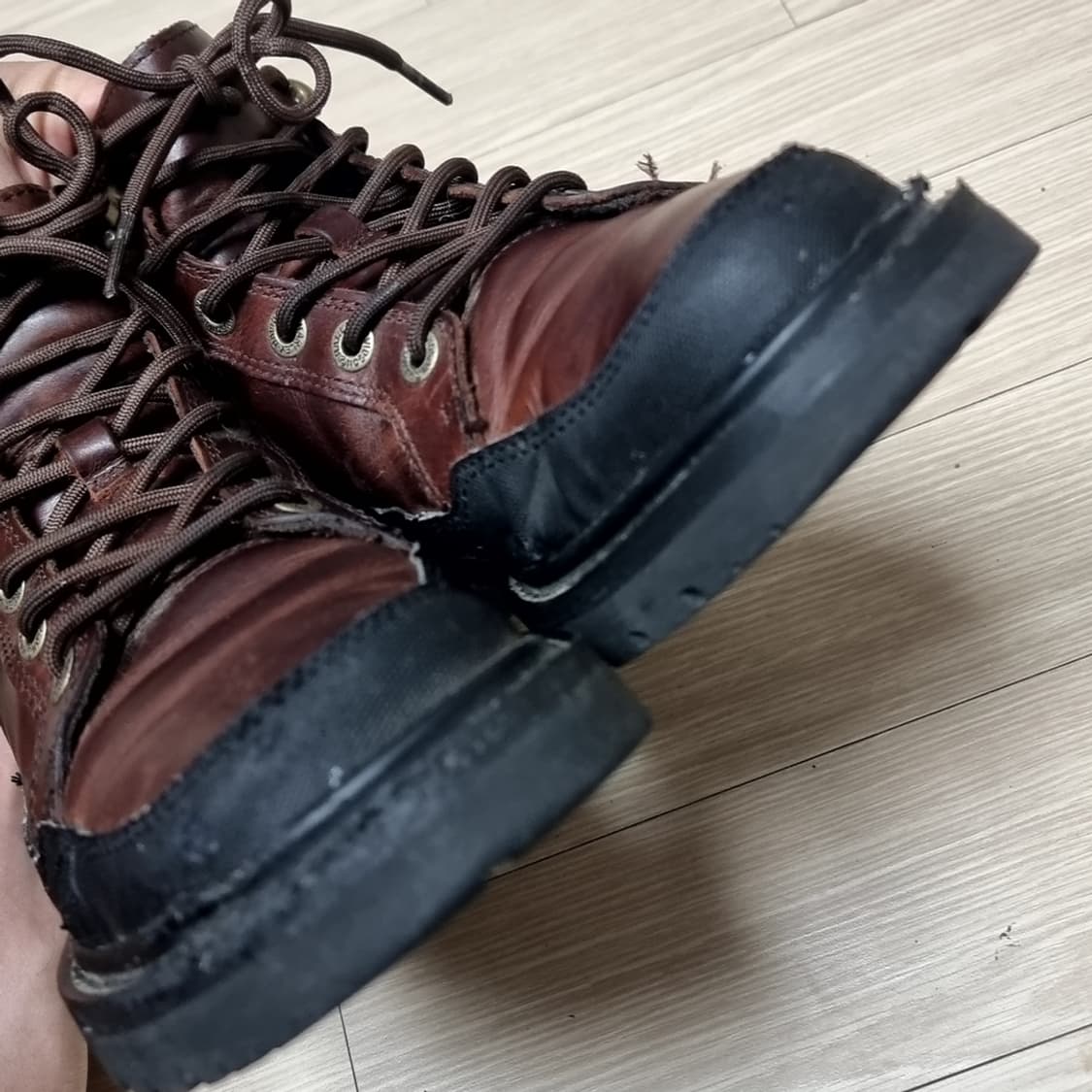 할리데이비슨 가죽 브라운 워커 부츠(uk6) 상품이미지8