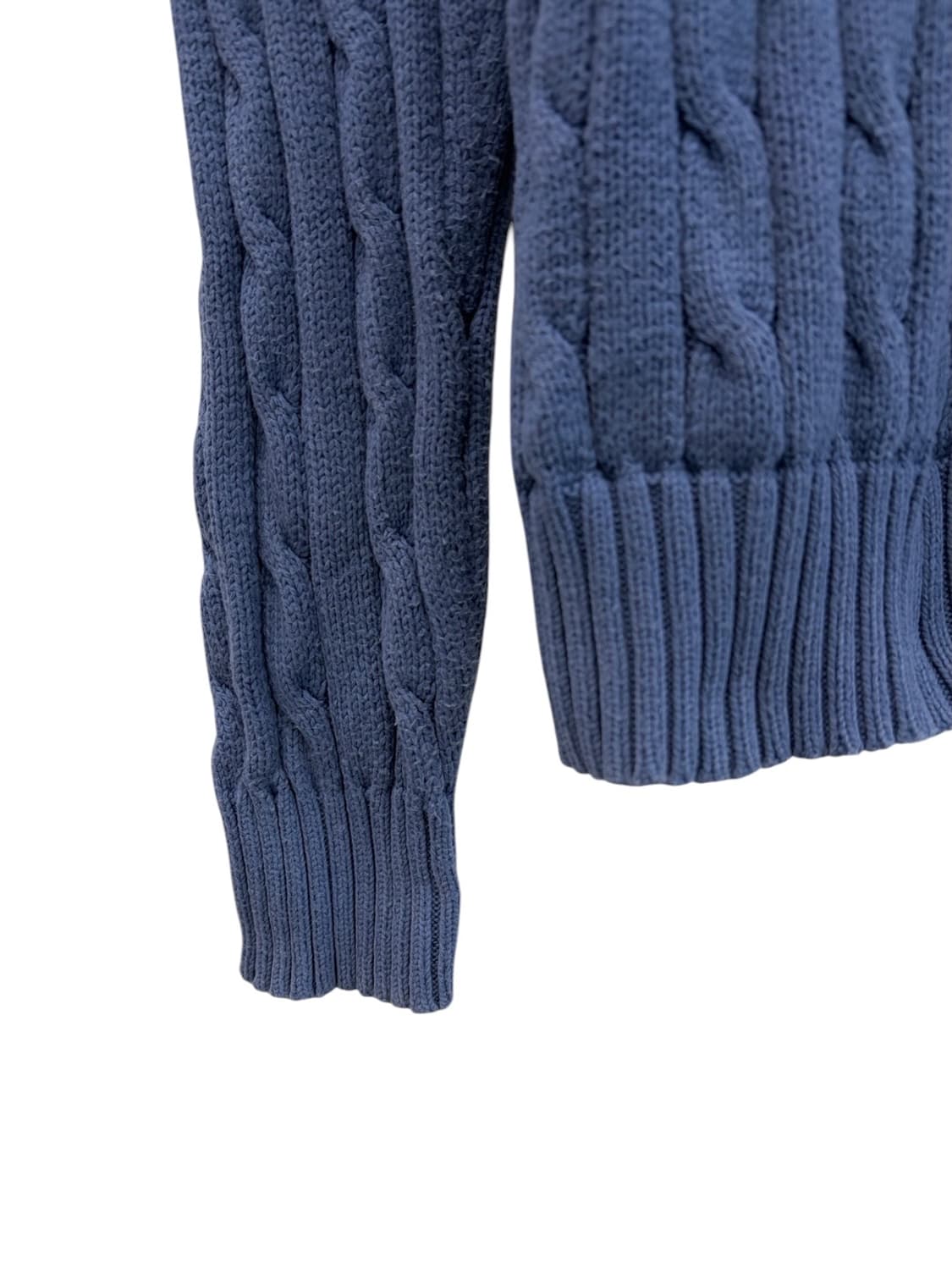 폴로 케이블니트 블루 (M) 상품이미지5