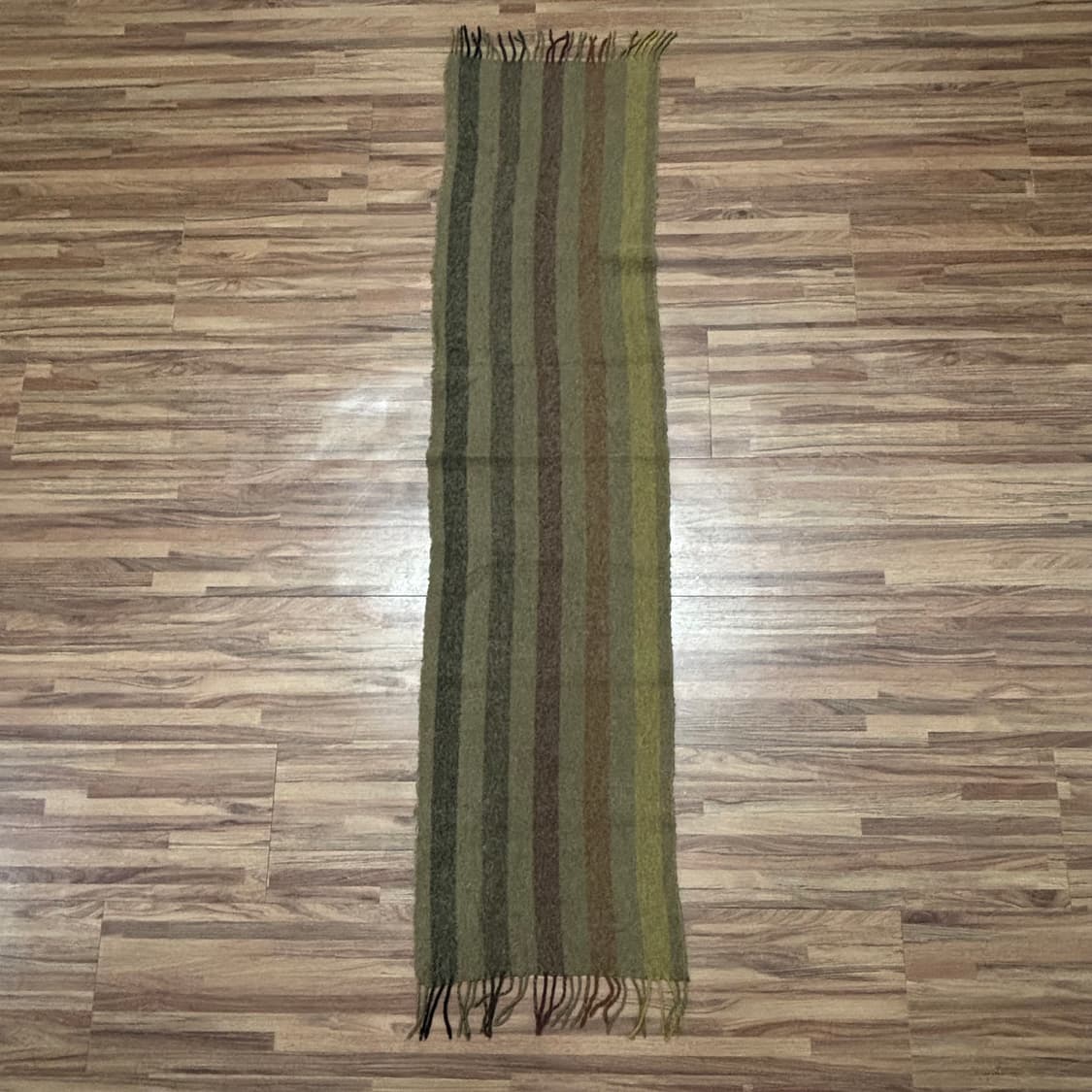 일제 빈티지 이세이 미야케 그린 스트라이프 머플러 목도리 스카프 상품이미지3