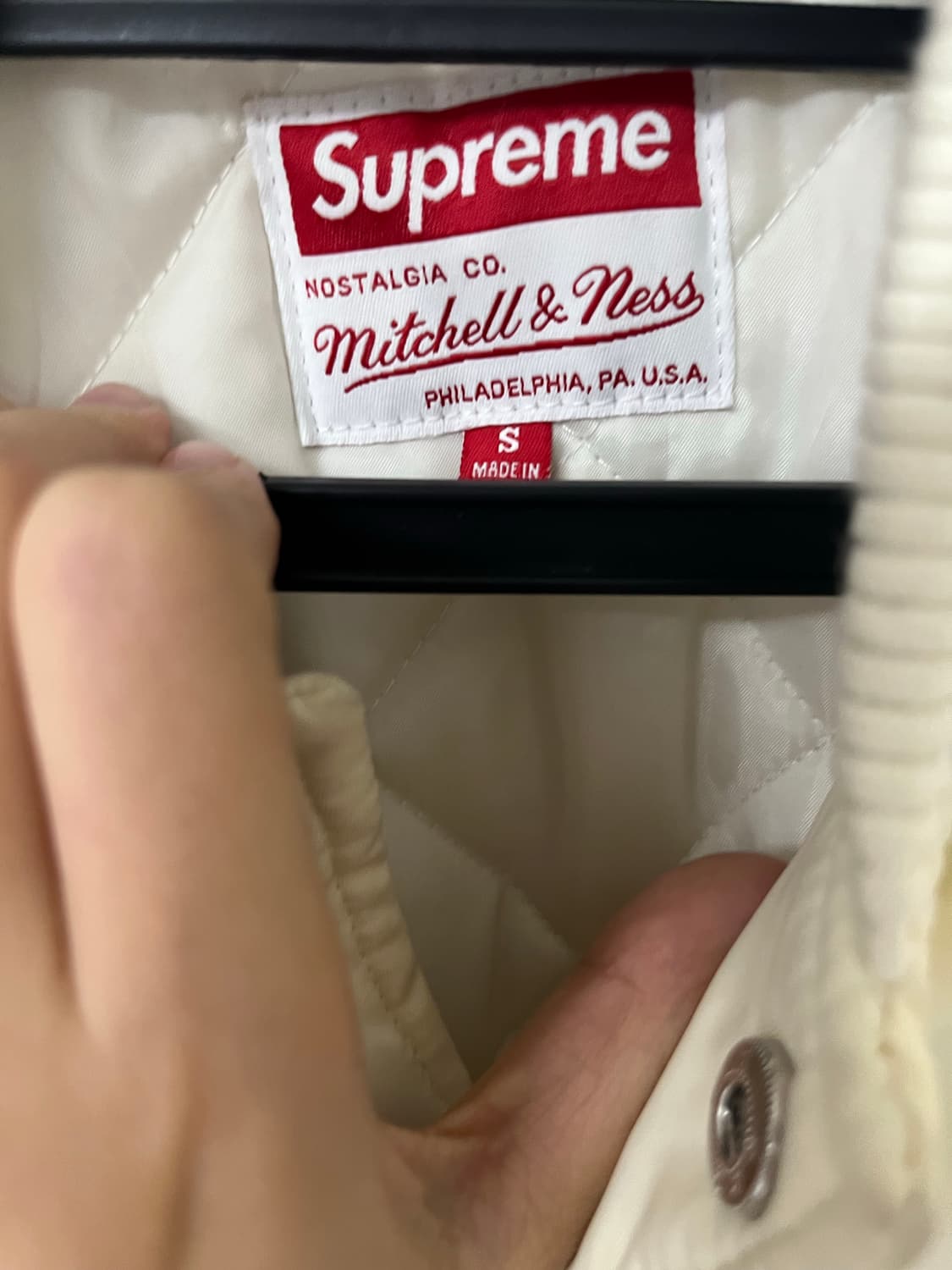 슈프림 미첼앤네스 바시티 자켓 S 상품이미지5