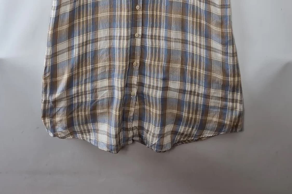 어스뮤직앤에코로지 체크 셔츠 롱원피스 상품이미지5