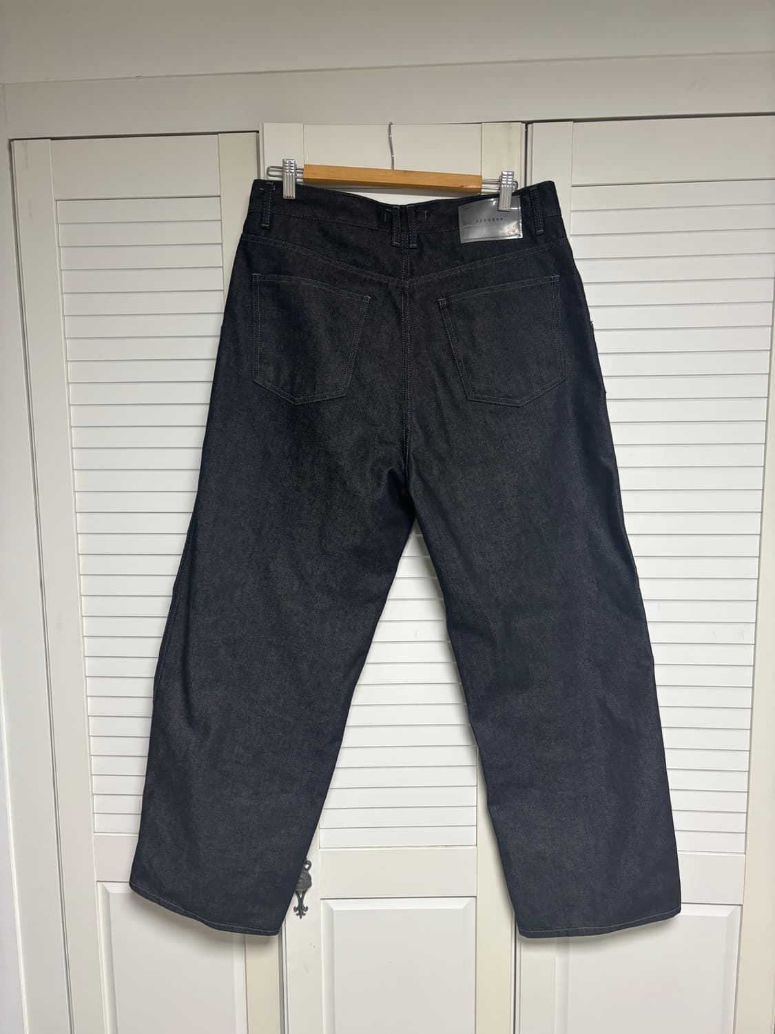 제로 Clean Deep One Tuck Denim Pants Black 상품이미지3