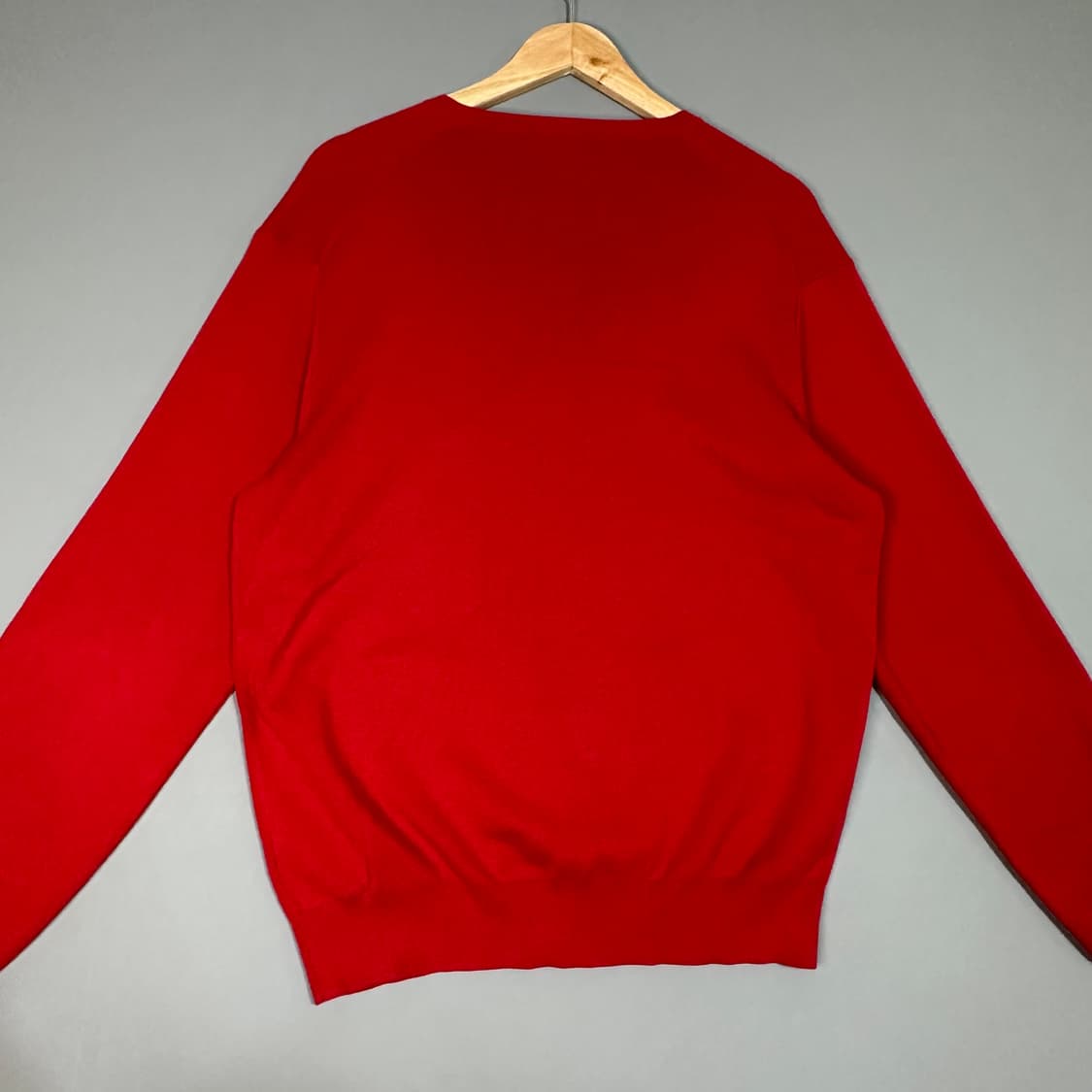 폴로 랄프로렌 브이넥 피마코튼 니트 레드 L [021106] 상품이미지5