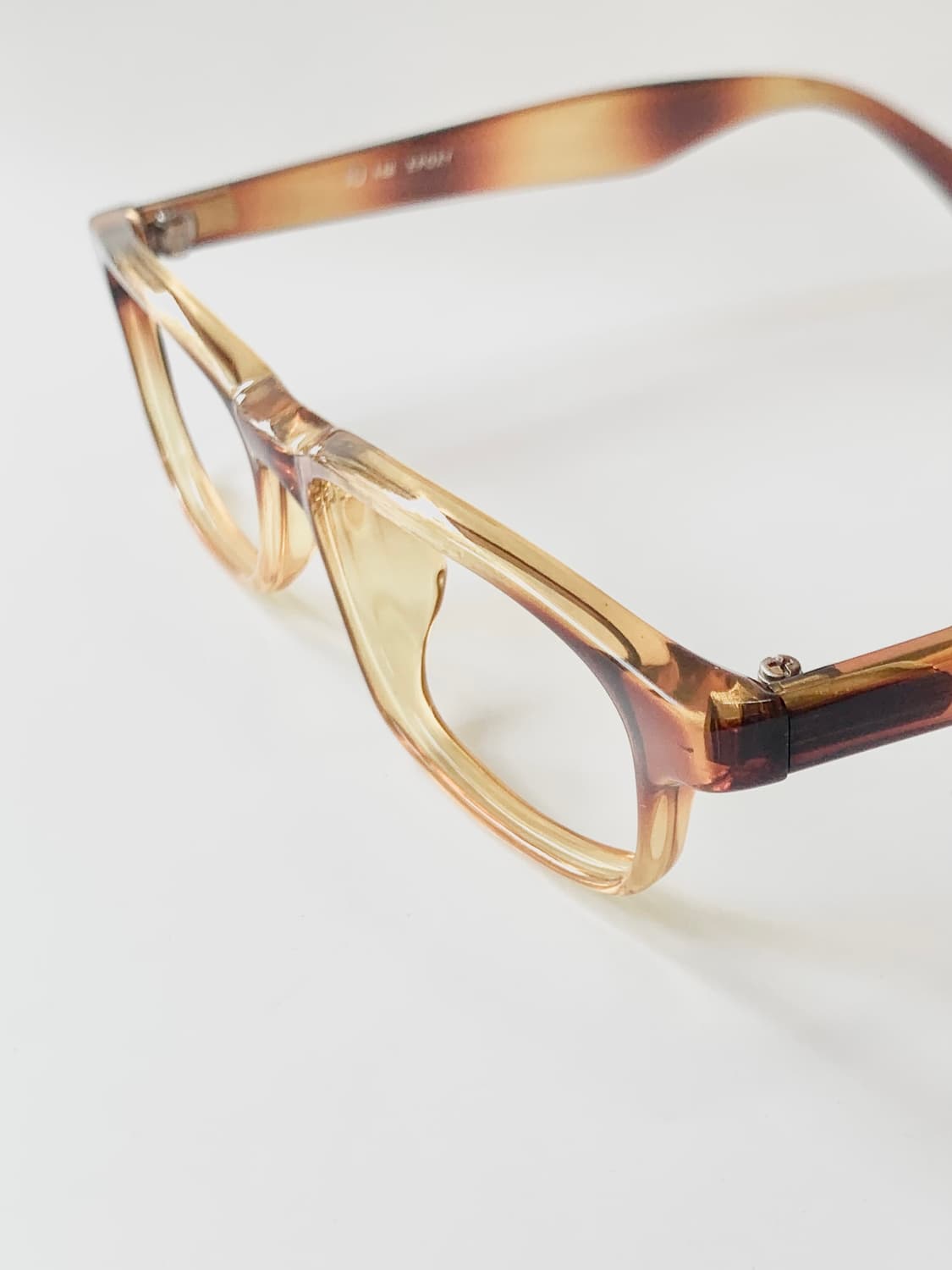 [픽키-615] 투톤 브라운 스퀘어 뿔테 안경 데드스탁 빈티지 상품이미지6