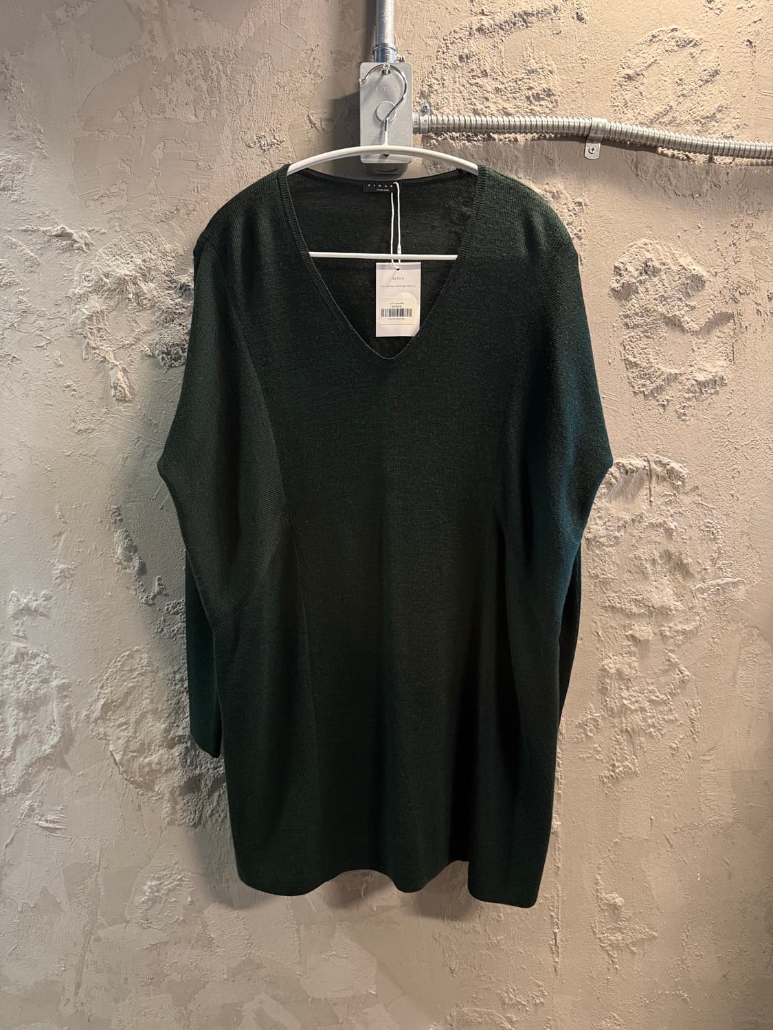 시슬리 SISLEY 울 V넥 니트 다크그린 ONE SIZE 상품이미지1