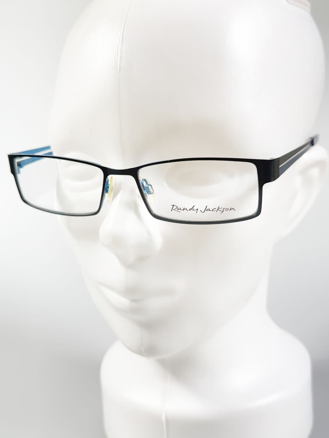 RANDY JACKSON 블랙&블루 메탈 슬림 스퀘어 빈티지 안경 상품이미지8