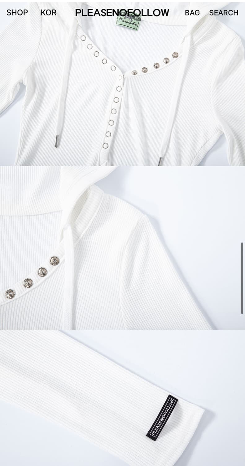 24 FW Joi Ribbed 스냅 후드 탑 상품이미지9