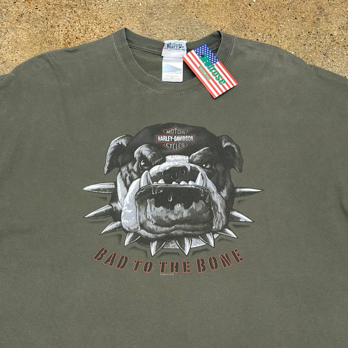 미국 빈티지 할리데이비슨 불독 반팔티 상품이미지3