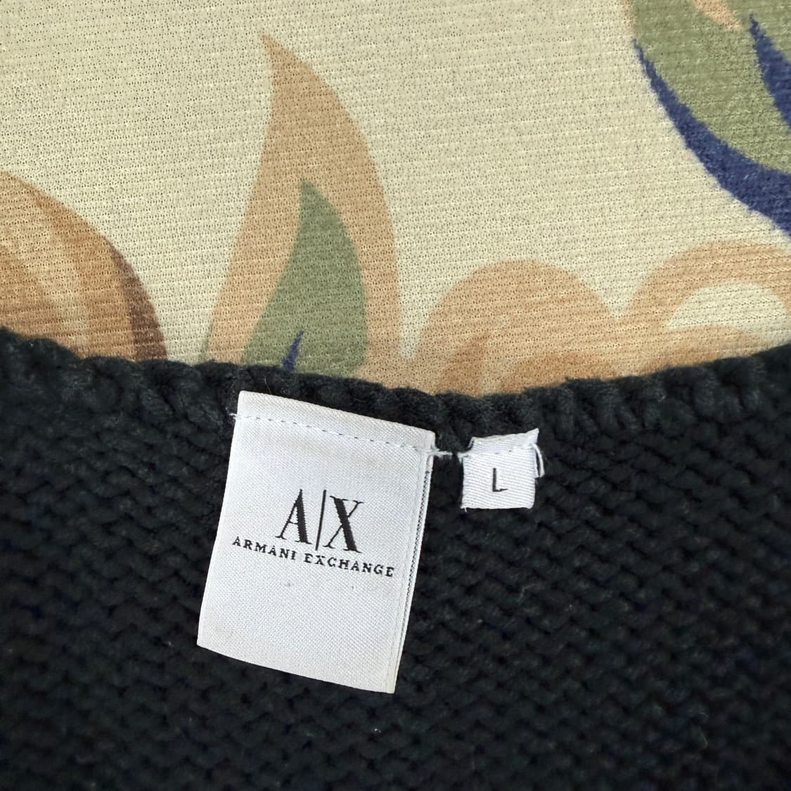 (우먼즈L)아르마이 익스체인지 A/X 브이넥니트(블랙) 상품이미지2