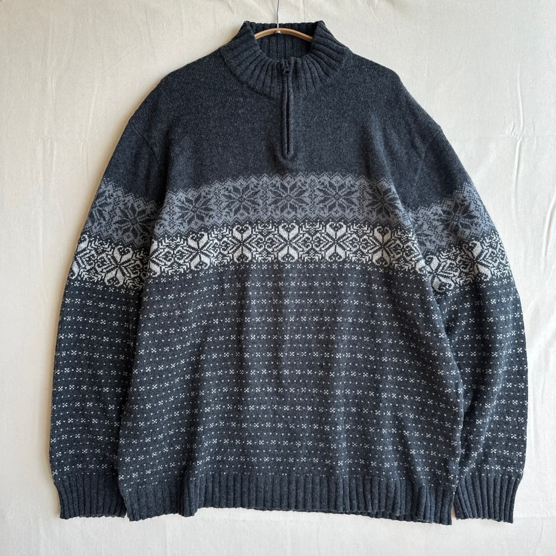 울린치 차콜그레이 울 니트 XL 상품이미지1