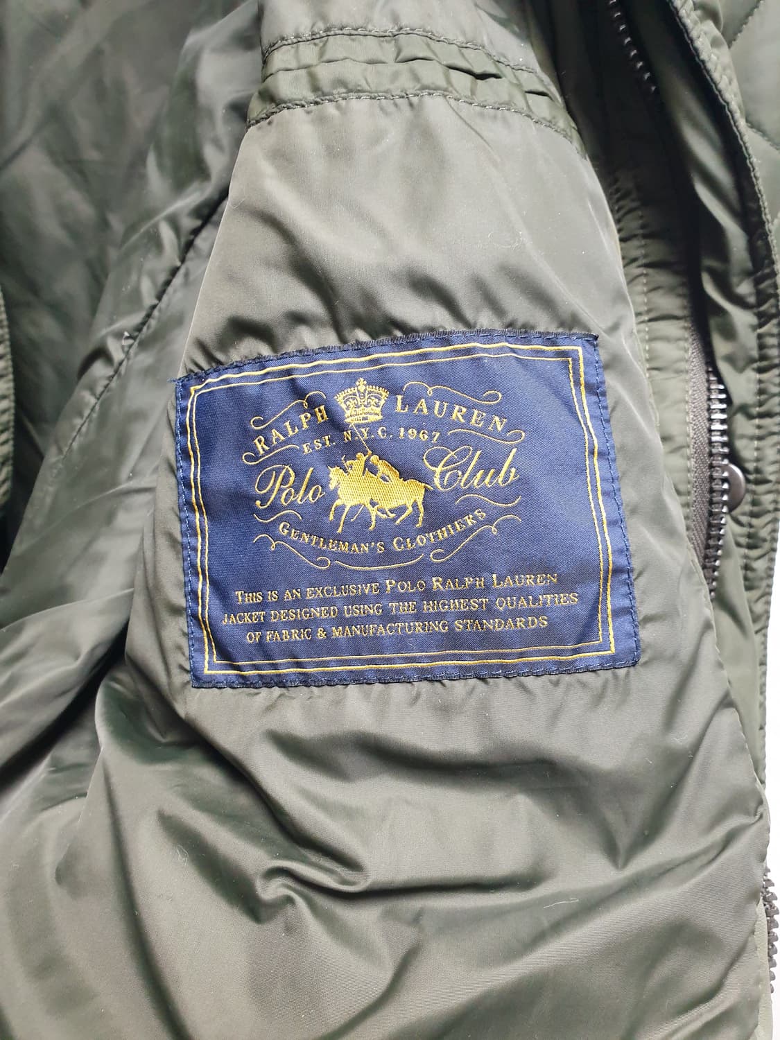 [xl/105/정품] 폴로 랄프로렌 퀼팅자켓 카키 상품이미지8