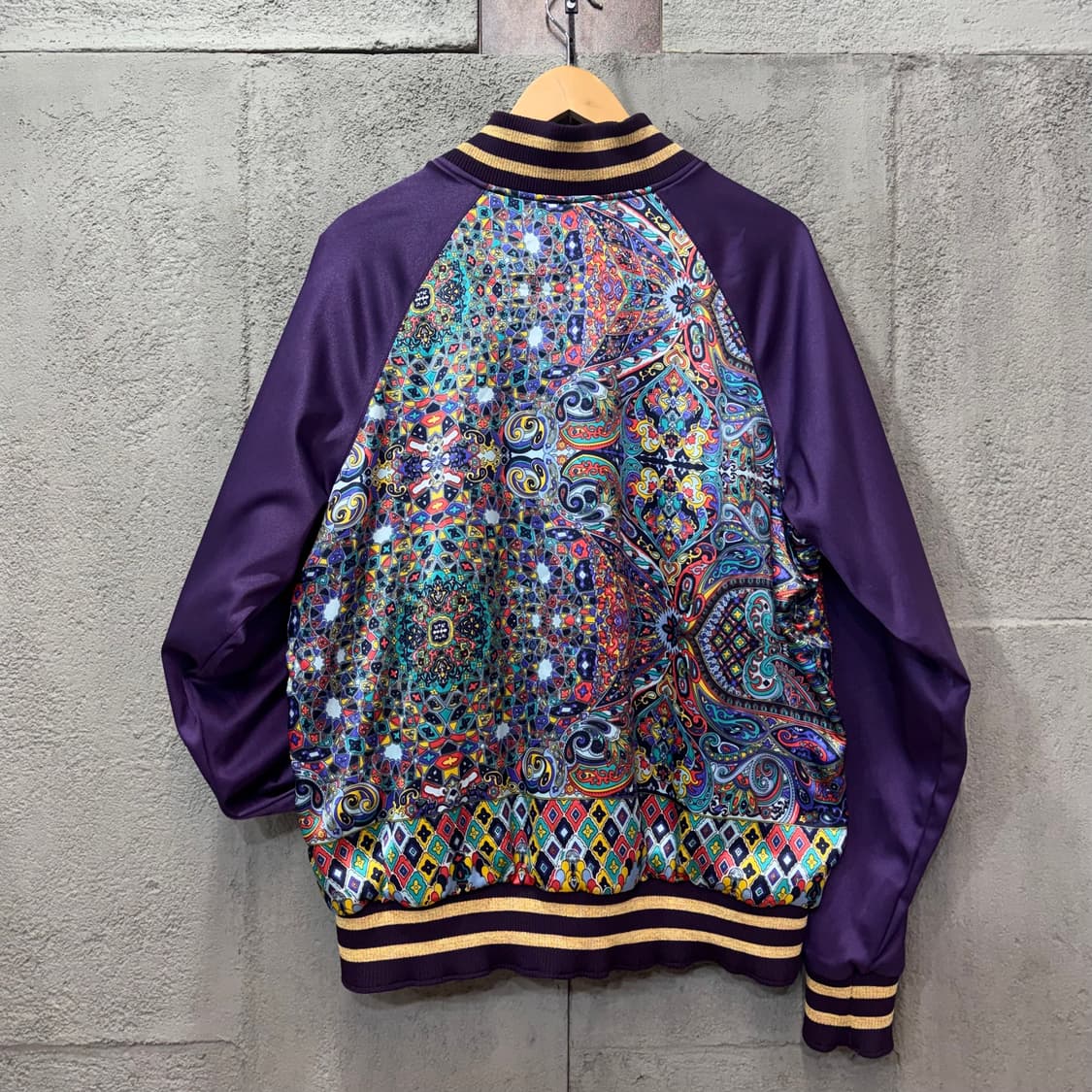 페이즐리 패턴 블루종 자켓 (XL) 상품이미지3