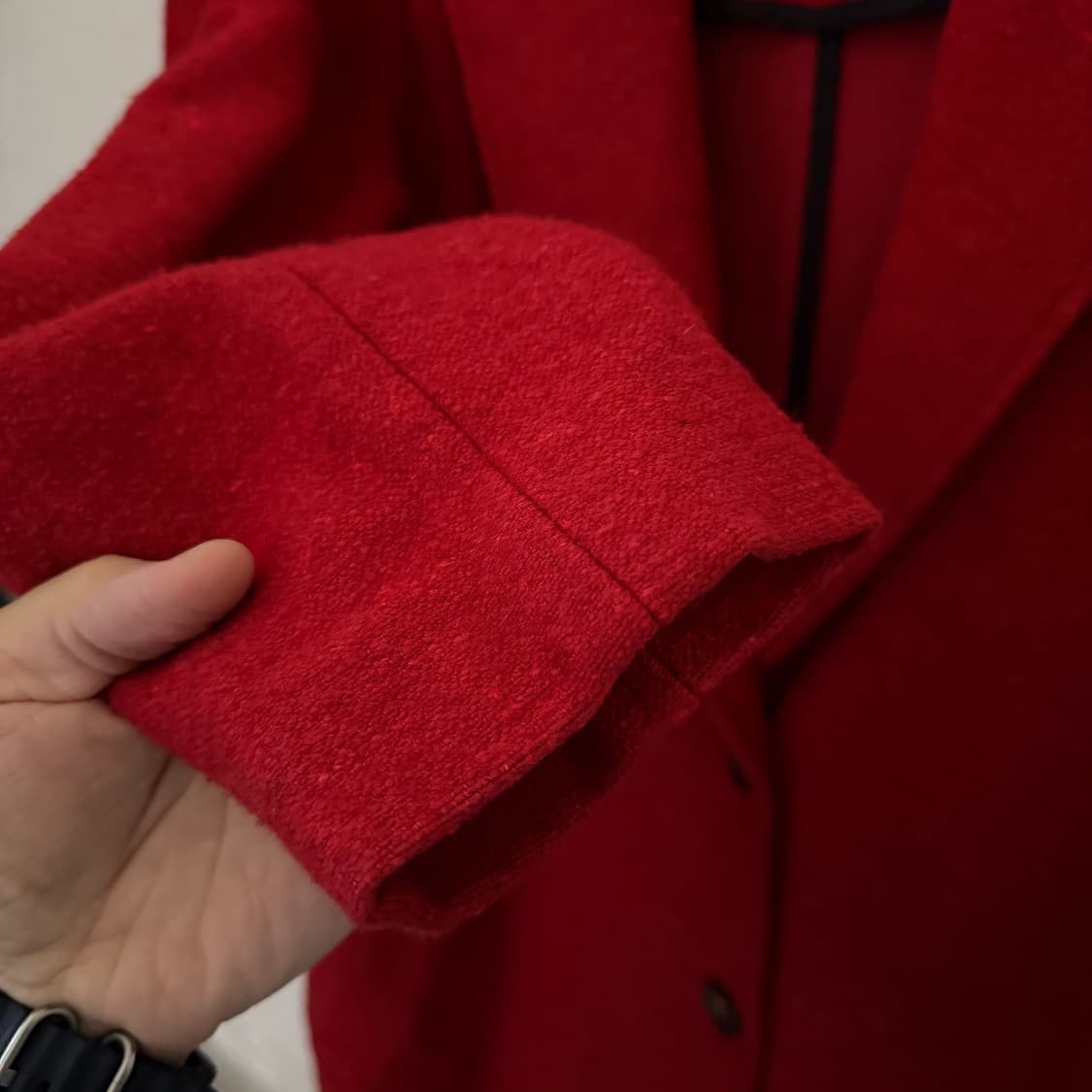 이자벨마랑 여성 레드 투버튼 코트 오버핏 (66-77) 상품이미지4