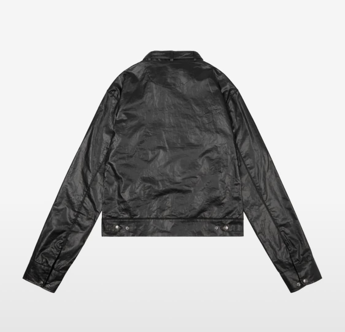 아캄 레더 크롭 자켓 technical coated jacket 상품이미지1